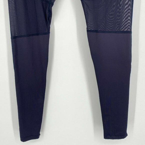 Varley Sycamore Mesh-Panel Compressive Stretch Athletic Tights Blue Women Large - Picture 5 of 12